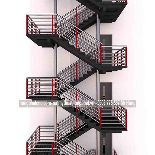 Giá làm cầu thang thoát hiểm ngoài trời hcm | Thi công thang thoát hiểm, thi công cầu thang sắt thì tay nghề thợ là một yếu tố vô dùng quan trọng. 